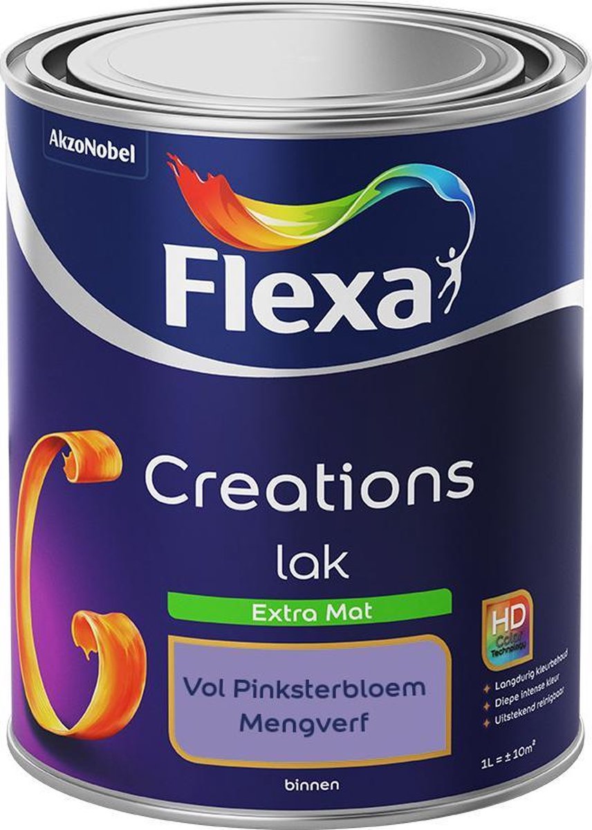 Flexa Creations - Lak Extra Mat - Mengkleur - Vol Pinksterbloem - 1 liter