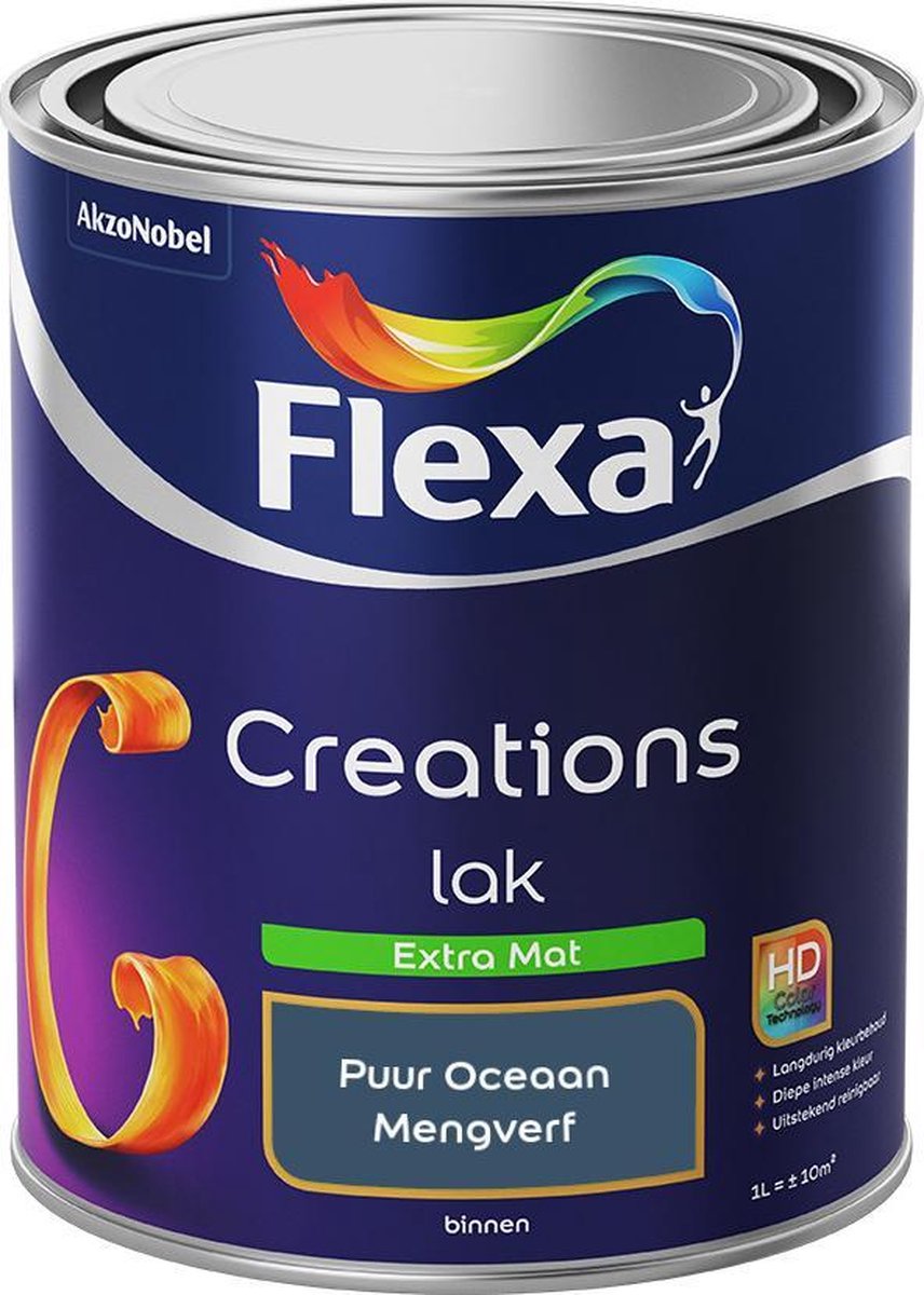 Flexa Creations - Lak Extra Mat - Mengkleur - Puur Oceaan - 1 Liter
