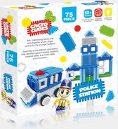 Cacto Cubes Police Station Set - Soft Bristle Building Blocks Perfect for Younger Builders
