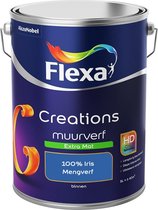Flexa Creations Muurverf - Extra Mat - Mengkleuren Collectie - 100% Iris  - 5 liter