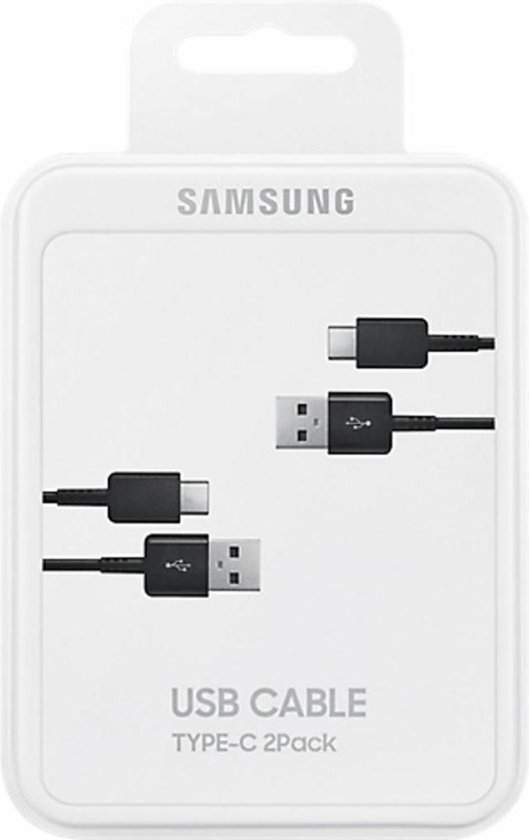 USB 2.0 + USB C kabel - 1,5 m - Zwart - duopack