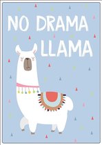 Spreukenbordje: No Drama LLama | Houten Tekstbord