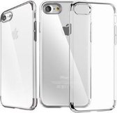 Nieuwetelefoonhoesjes.nl Apple Iphone 7 / 8 Luxe transparant backcover hoesjes zilver