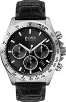 Hugo Boss Polshorloge Leer Zwart 43