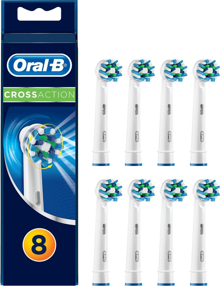 Oral-B CrossAction - Opzetborstels - 8 stuks