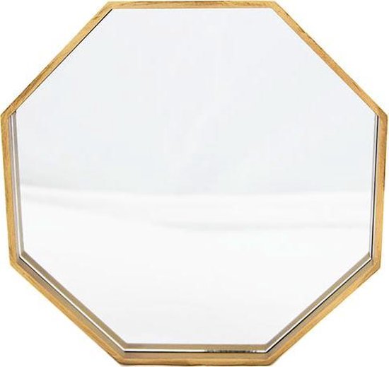 ketting dictator Bungalow Zeshoekige gouden spiegel- LEVA | bol.com