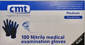 Medische handschoenen   Zwart - Medium - Nitril - Poedervrij 100 stuks