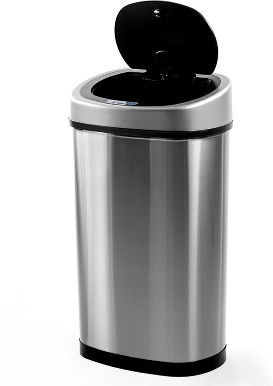 ergens bij betrokken zijn Commotie Ademen Homra vuilbak met sensor - vuilbak - afvalbak - vuilnisbak - 50 L -  vingerafdruk... | bol.com