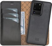 Bouletta - Samsung S20 Ultra - Étui BookCase amovible - Noir rustique