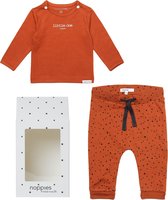 Noppies Cadeauset (2delig) Biologische Kleding Ginger stip effen shirt - Maat 62