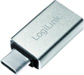 LogiLink AU0042 tussenstuk voor kabels USB 3.1 type-C USB 3.0 Zilver