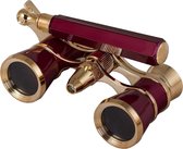Levenhuk Broadway 325N Opera Glasses (red lorgnette with LED light)