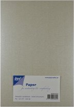 Joy! Crafts Papierset Metallic linnen structuur - taupe A5, 20 vel, 250 gr