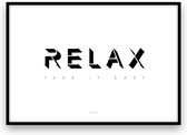 Poster: RELAX - A4-formaat - interieurposter