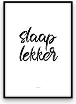 Poster: slaap lekker - A4 formaat - slaapkamer