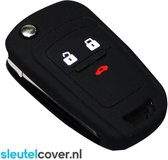 Autosleutel Hoesje geschikt voor Chevrolet - SleutelCover - Silicone Autosleutel Cover - Sleutelhoesje Zwart