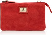 dR Amsterdam Schoudertas - Suede - Red