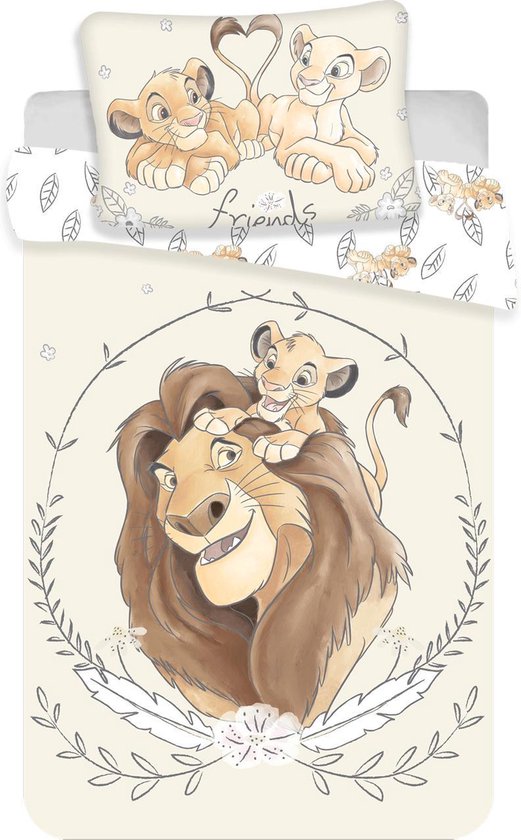 Ledikant baby dekbedovertrek - Lion King - Simba - 100% katoen | bol