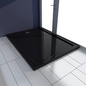 Douchebak rechthoekig 80x110 cm ABS zwart