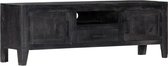 Tv-meubel 118x30x40 cm massief mangohout zwart