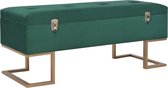 Bankje met opbergvak 105 cm fluweel groen