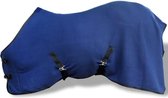 Fleecedeken met kruissingels 125 cm blauw