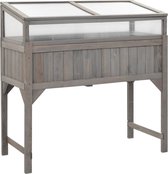 Kweekbak verhoogd met kas 120x54x120 cm vurenhout