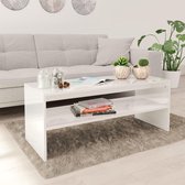 Salontafel 100x40x40 cm spaanplaat hoogglans wit
