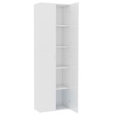 Kantoorkast - Spaanplaat - Hoogglans wit - 60x32x190 cm