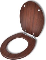 Toiletbril hard-close simpel ontwerp MDF bruin