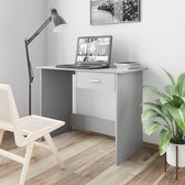 Bureau 100x50x76 cm spaanplaat hoogglans grijs