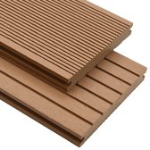 Terrasplanken met accessoires 16 m² 2,2 m massief HKC teak