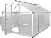 Tuinkas versterkt aluminium met basisframe 7,55 m²
