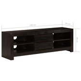 Tv-meubel 120x30x40 cm massief acaciahout donkerbruin