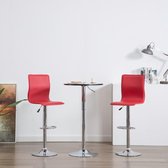 Barstoelen 2 st kunstleer rood