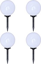 Tuinpadlampen 4 st met grondpin LED 30 cm