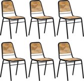 Eetkamerstoelen 6 st massief mangohout