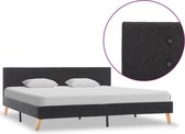 Bedframe stof donkergrijs 180x200 cm