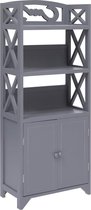 Badkamerkast 46x24x116 cm paulowniahout grijs