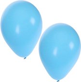 Bellatio Decorations ballonnen - 25 stuks - lichtblauw - 27 cm - verjaardag