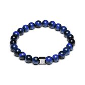 Gem Dark Blue, maat L, Gemini, Kralenarmband, geschenk voor hem, juweel voor hem, 12 maanden garantie, handgemaakt in België, G4