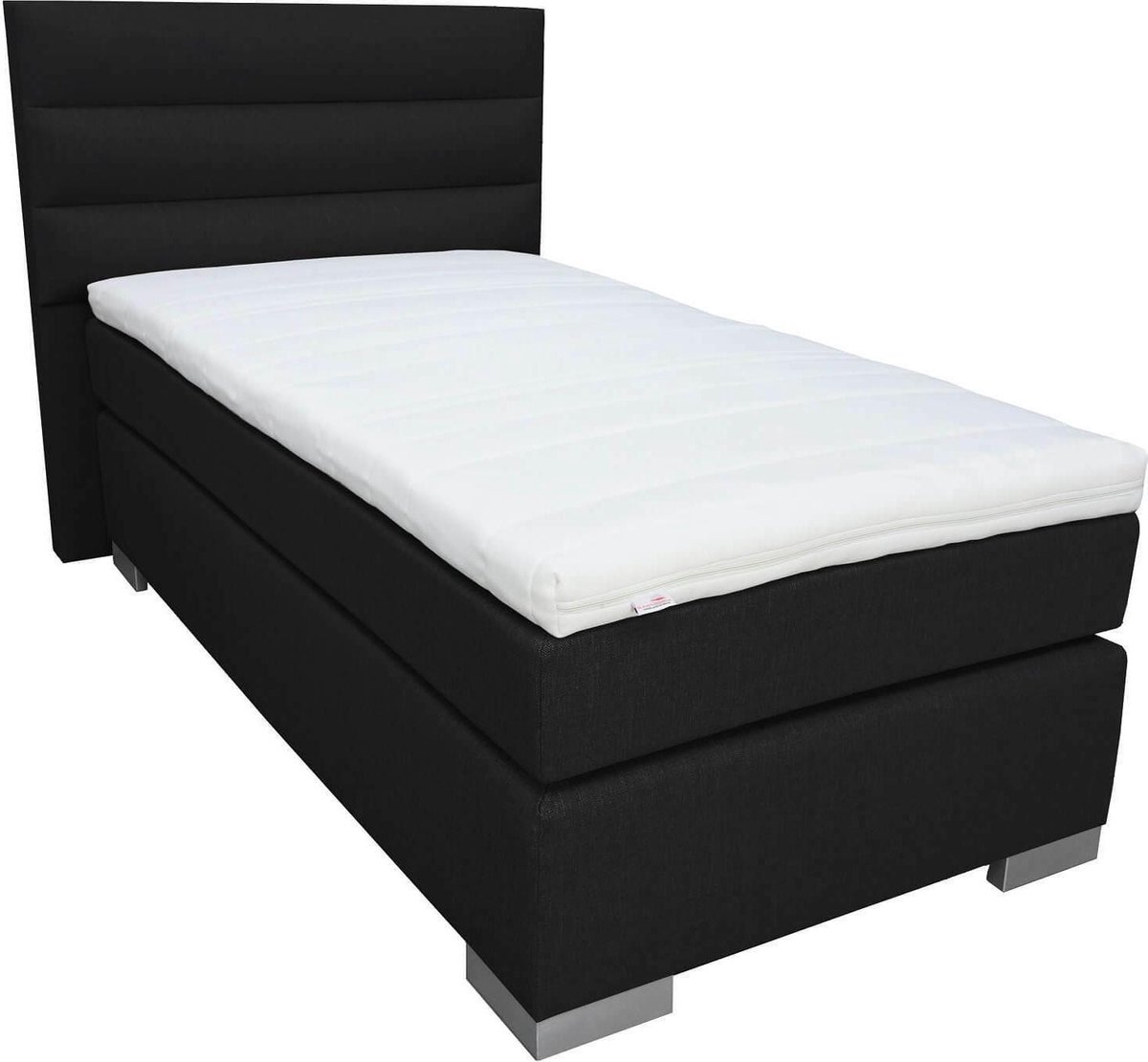 Slaaploods.nl Romance - Boxspring inclusief matras - 80x210 cm - Zwart