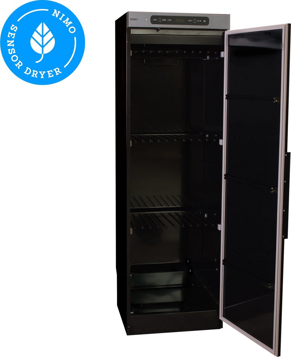 Nimo droogkast Sensor Dryer 1700 in zwart rechtsdraaiend - made in Sweden-