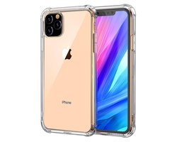 Hoesje - Geschikt voor Apple iPhone 11 Pro - Sterk & Shockproof - Siliconen Shock Case - Hoes Cover - Telefoonhoes - Transparant