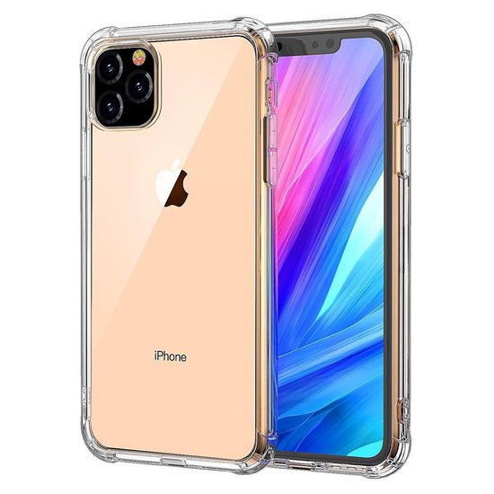 Hoes voor iPhone 11 Pro Hoesje Shock Proof Cover Siliconen Case Transparant | bol.com