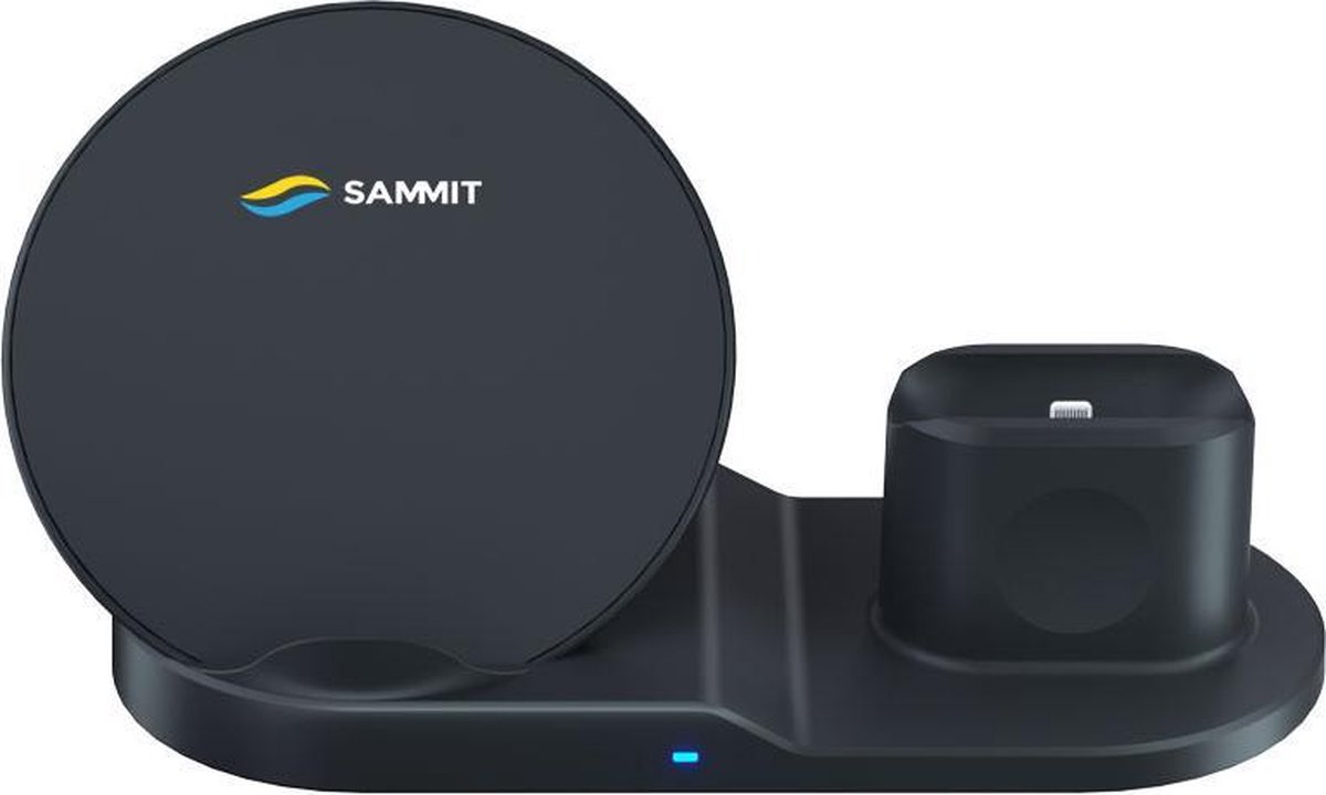 SAMMIT® 3 in 1 Draadloze Oplader 10W Snellader set Iphone SAMMIT® 3 in 1 Draadloze Oplader 10W Snellader set Iphone