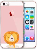 Apple Iphone 5 / 5S / SE2016 siliconen telefoonhoesje transparant leeuwtje