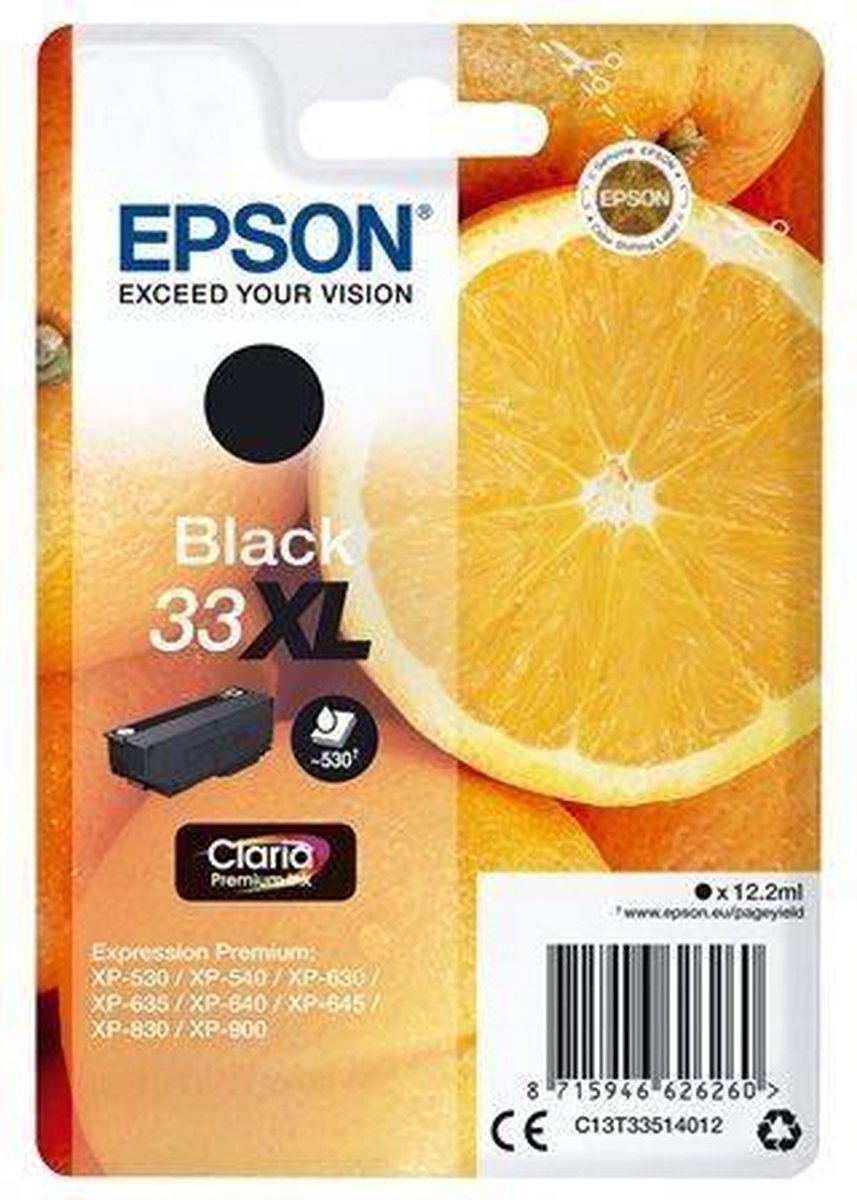 Epson 33XL - Inktcartridge / Zwart