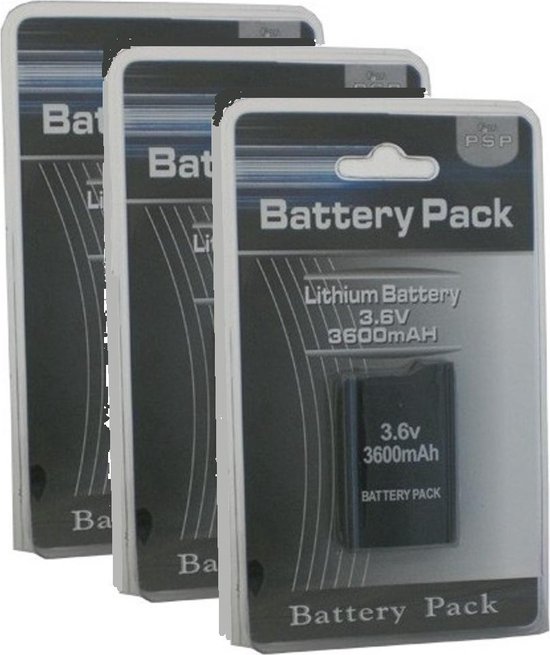 Batterij accu voor PSP 1000 serie 3600mAh 3 pack | bol.com