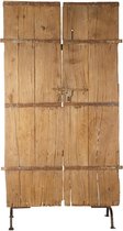 Vintage dubbele houten deur op standaard